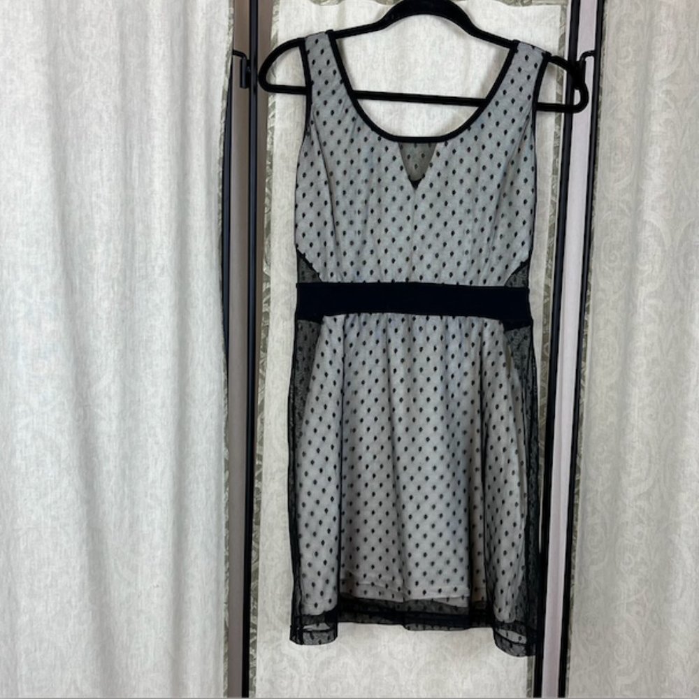 Women’s Short Mesh Black and White Dress: Brand: Love Fire, Size 4